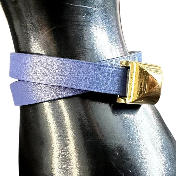 Hermès Medor Infini Double Tour Bracelet:  Navy/Ivory - Picture 11 of 12